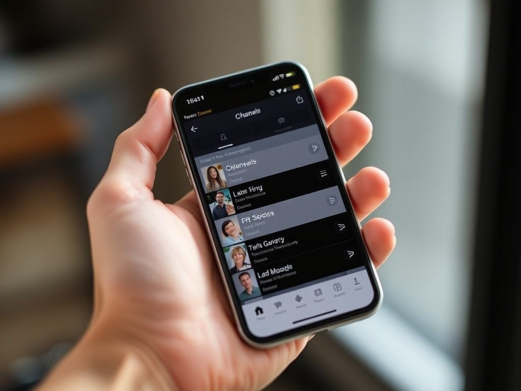 Smarters Pro channel list organized by categories on smartphone display