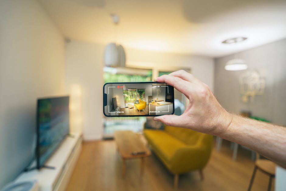 Smartphone screen mirroring IPTV Smarters app to Samsung smart TV in living room